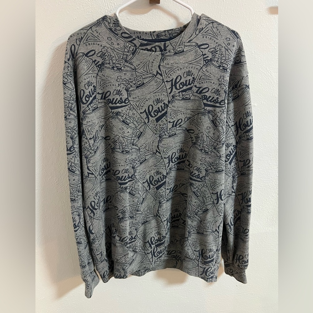 Gray & Black Men’s Graphic Sweatshirt - Large